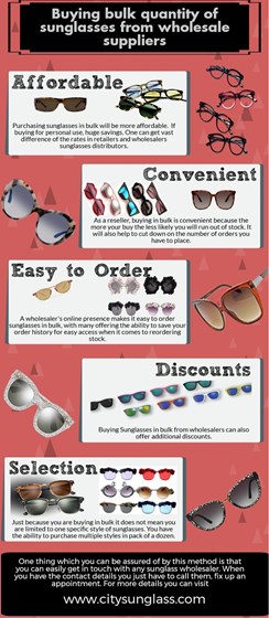 Fashion Sunglasses: Buying bulk quantity of sunglasses from wholesale suppliers